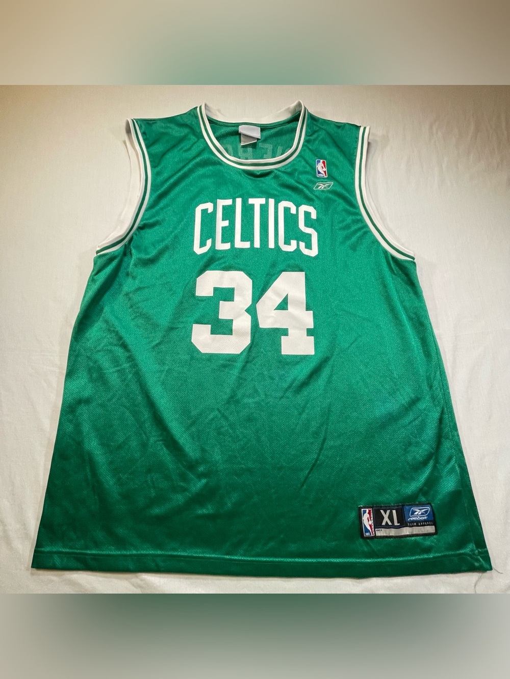 Paul Pierce Boston Celtics #34 Reebok NBA Green Jersey Mens XL Vintage Retro Y2K